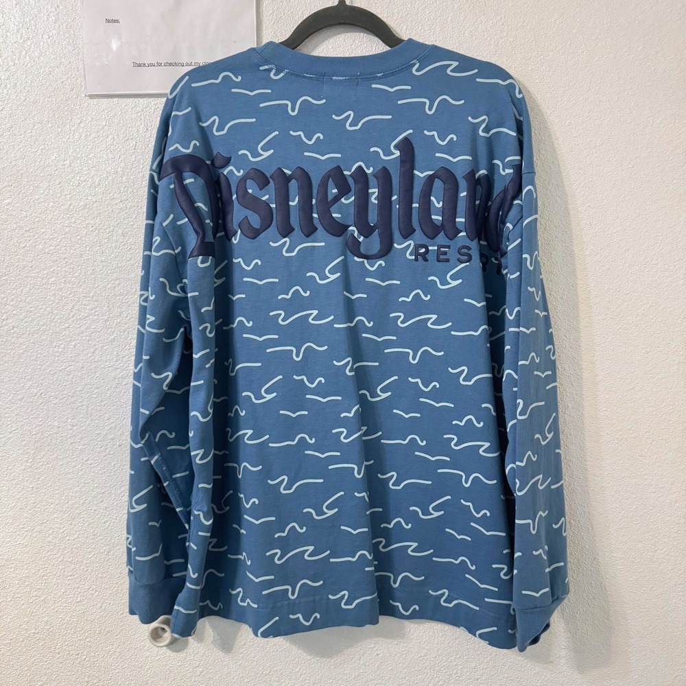 Disney Spirit Jersey Stitch Surfing Disneyland Resort Womens L Blue Vacation - Picture 3 of 5